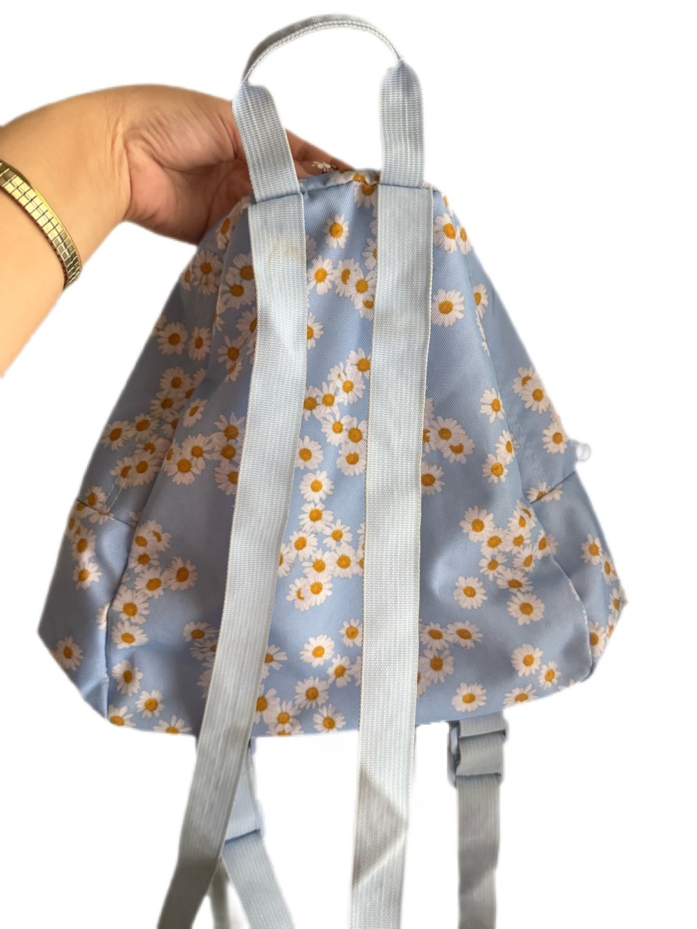 JanSport Mini Light Blue Daisy Print Backpack